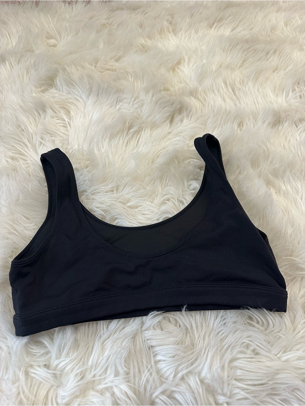 ALO Yoga Black Sports Bra with White Logo - Picture 3 of 3